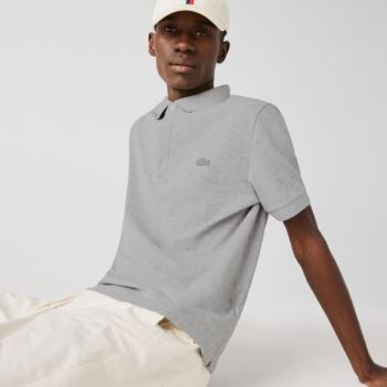 Lacoste Regular Fit Paris Polo Pánské - Polo Šedé | CZ-jqMabI